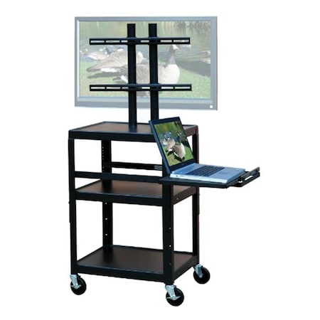 Kd Aparador 32 in. Adjustable cabinet cart, flat panel TV w pull out shelf KD2681041